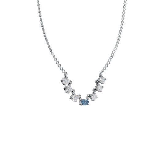 Aqua Blue Diamond Pendant