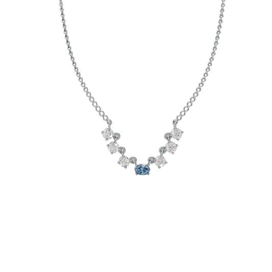 Aqua Blue Diamond Pendant