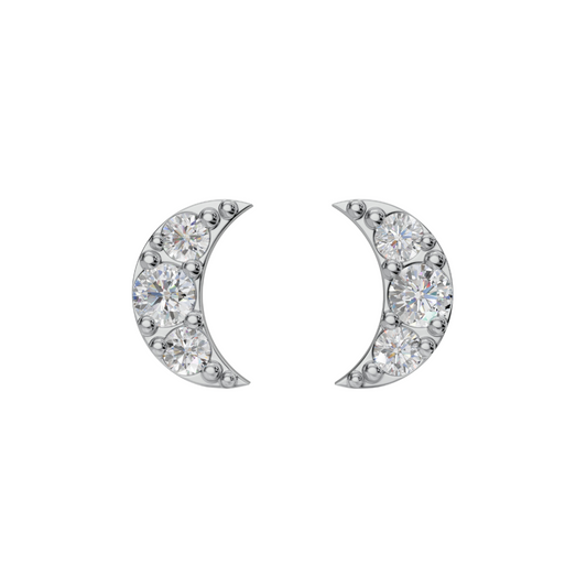 Half Moon Stud Earrings