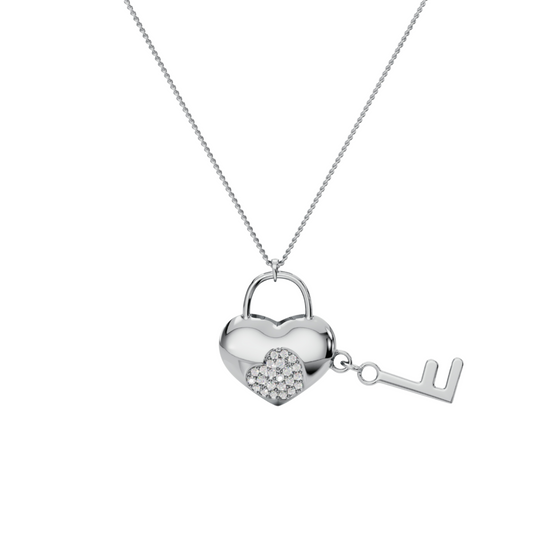 Heart lock and key Pendant