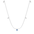 Aqua Blue Heart Necklace