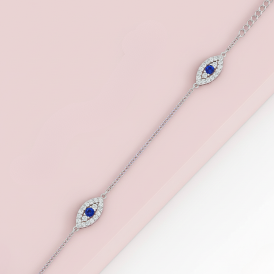 Minimalist Multiple Evil Eye Anklet