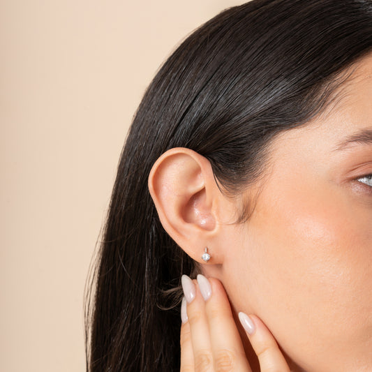 Minimal Hoop Stud Earrings