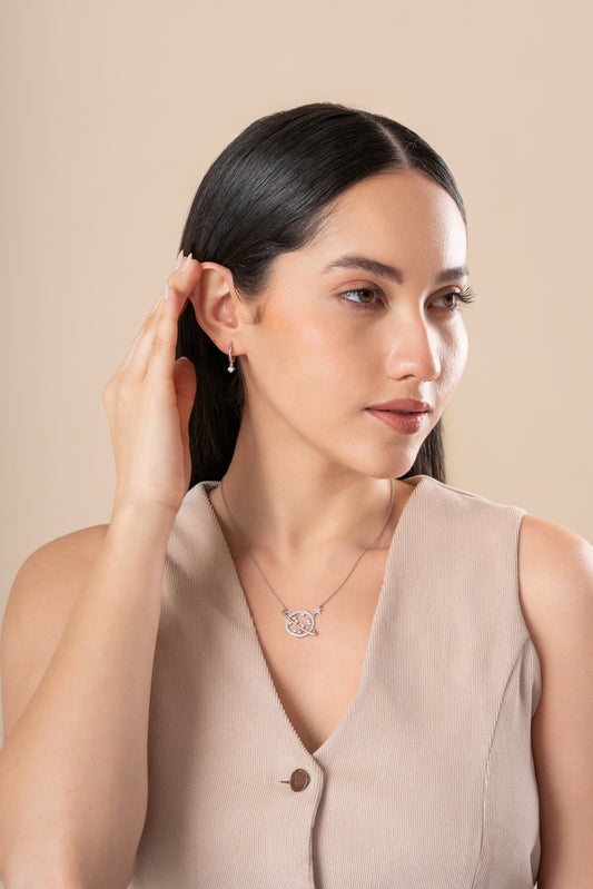 Minimalist Diamond Drop Earrings