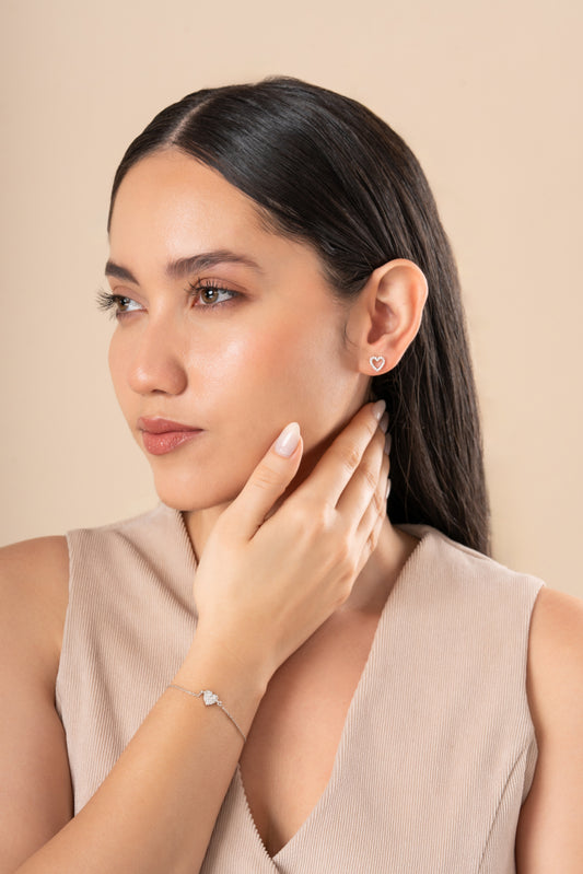 Diamond Heart Earrings