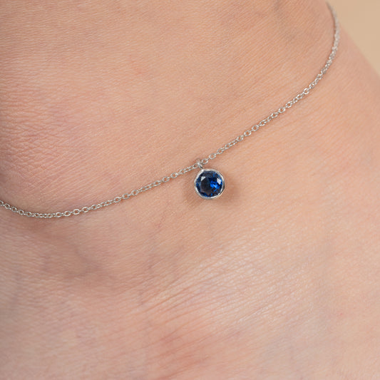 Blue Diamond Anklet