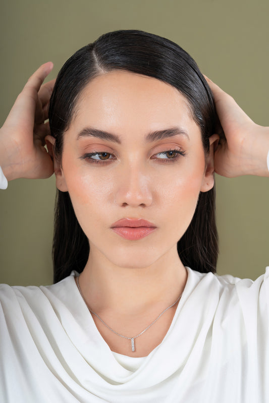 Linear Diamond Charm Pendant