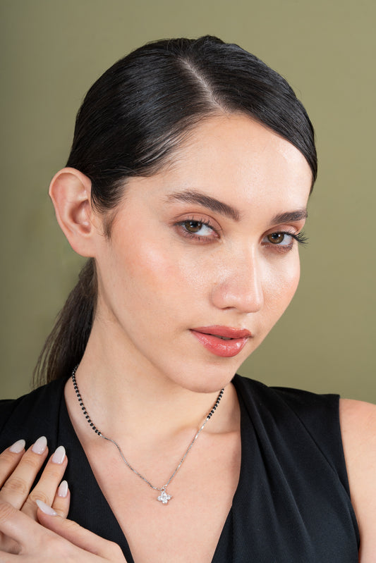 Diamond Flower Mangalsutra