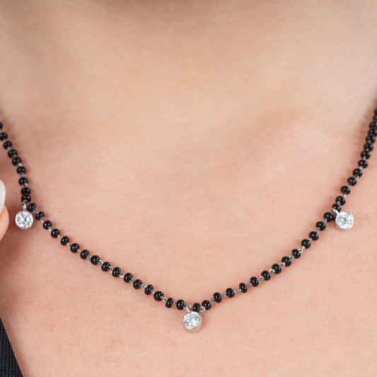 Black Beads and Diamond Mangalsutra