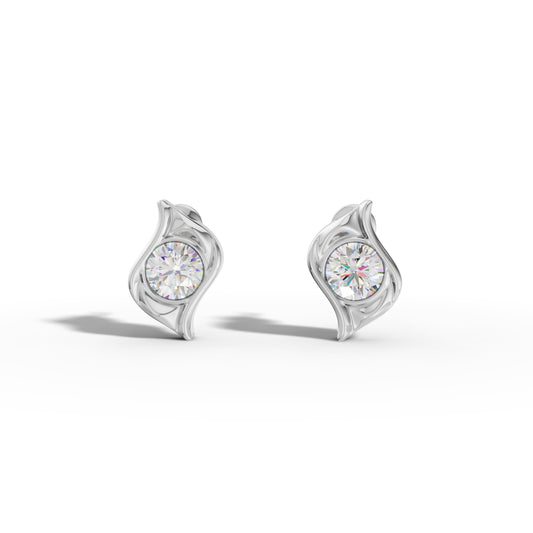 Round Diamond Italian Stud Earrings - 92Five