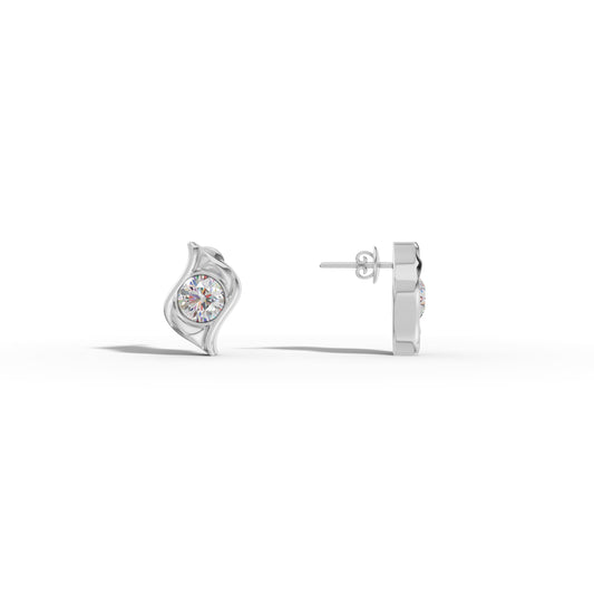 Round Diamond Italian Stud Earrings - 92Five