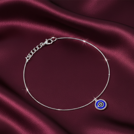 Evil Eye Drop anklet