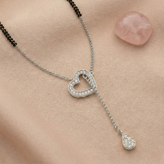 Heart Shape Delicate Diamond Mangalsutra