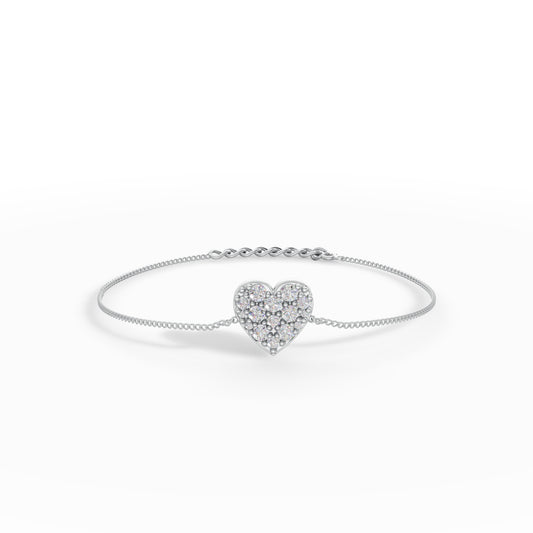 Heart Shape Diamond Bracelet