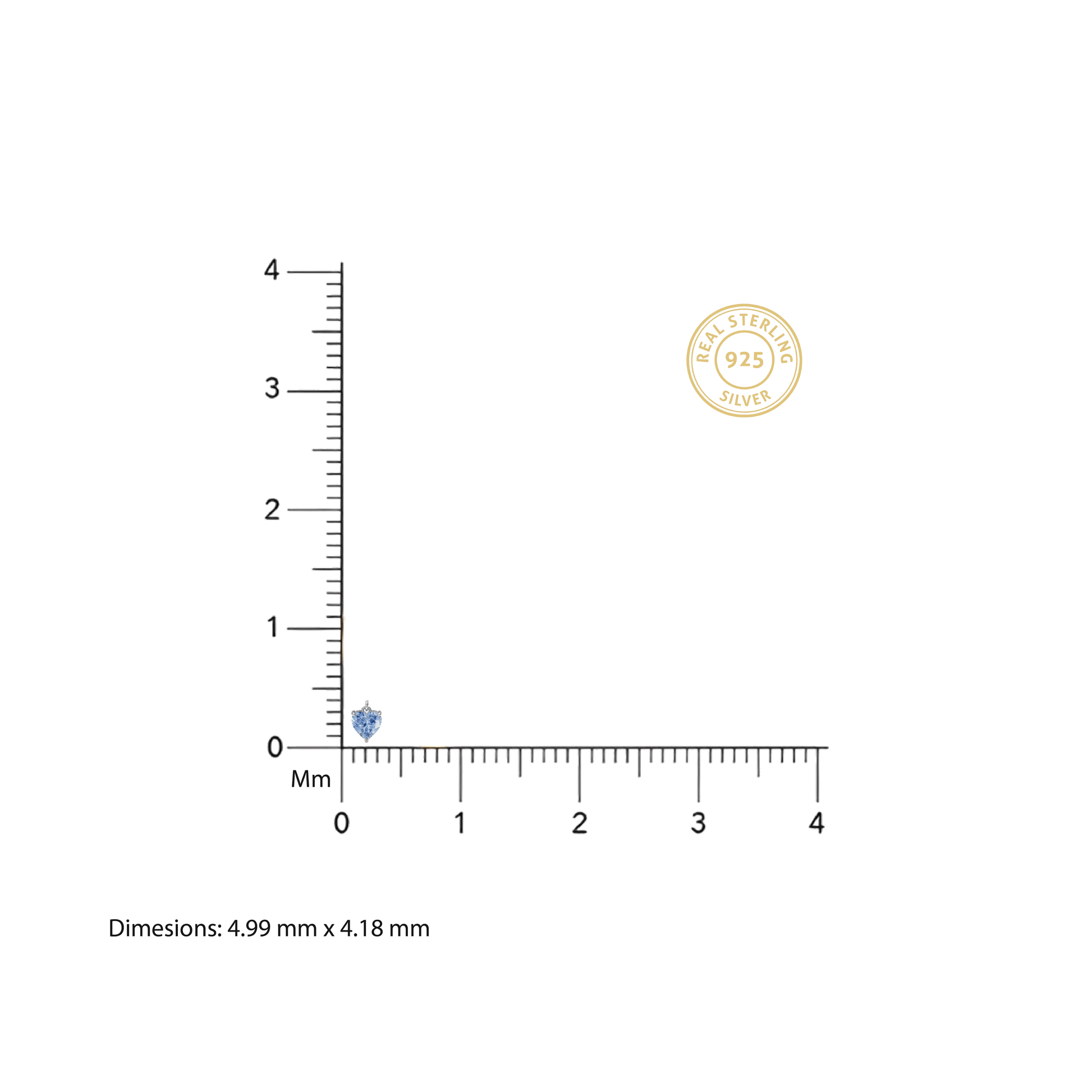 Aqua Blue Heart Necklace - 92Five