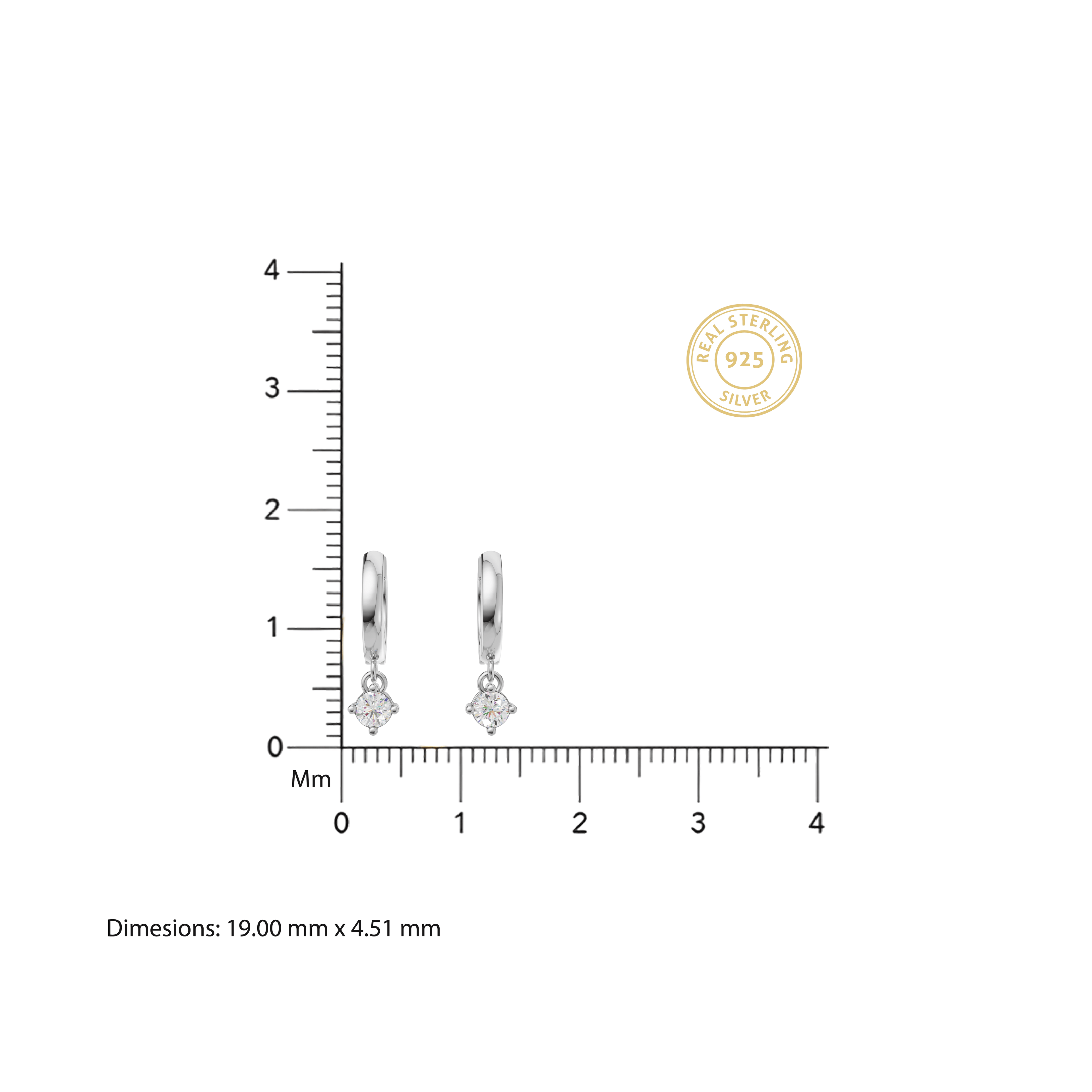 Minimalist Diamond Drop Earrings - 92Five