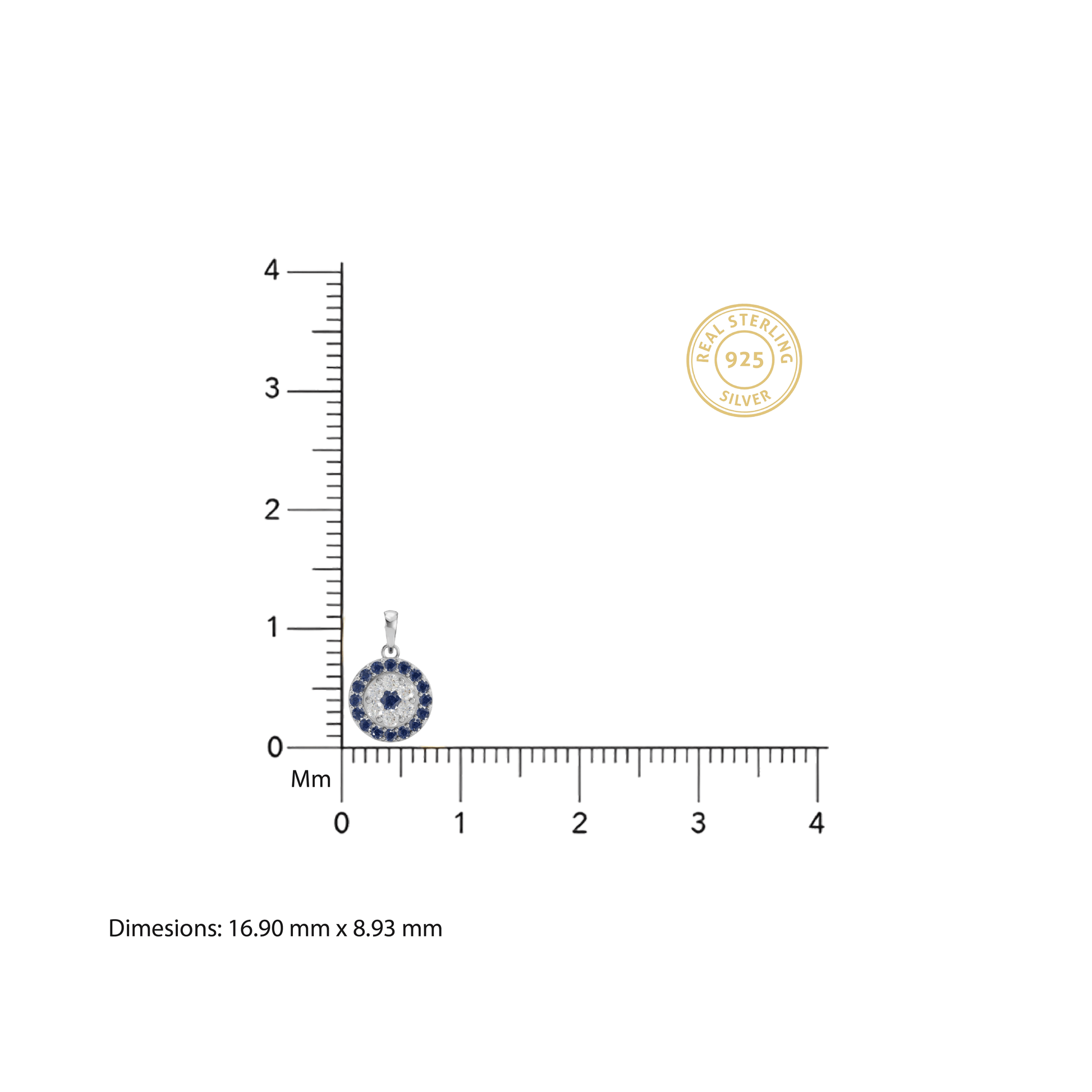 Circular Evil Eye Pendant - 92Five