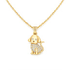 18KT Gold Plated Puppy Charm Pendant