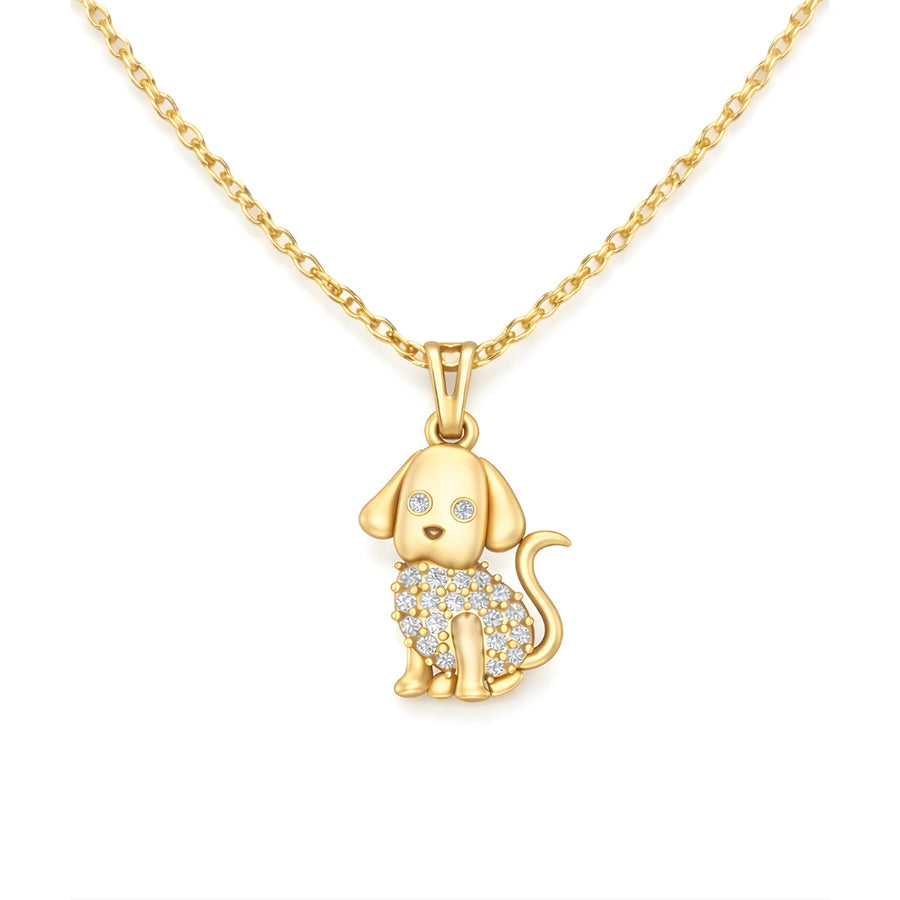 18KT Gold Plated Puppy Charm Pendant