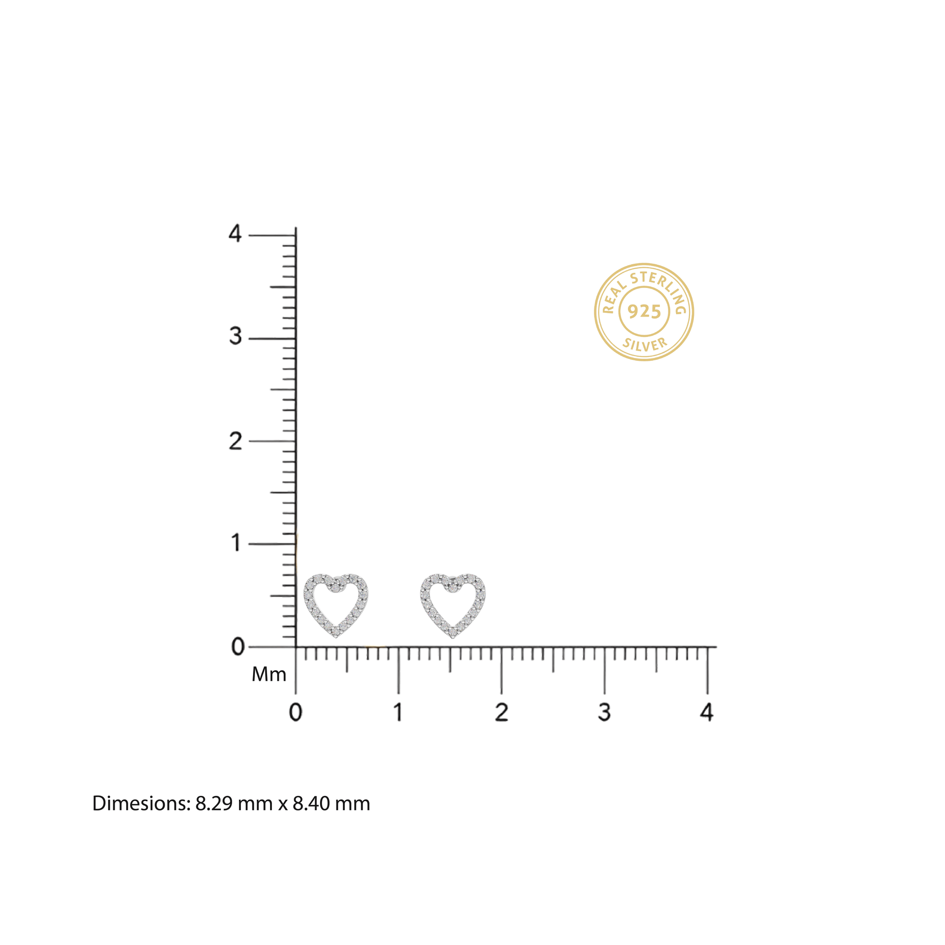 Diamond Heart Earrings - 92Five