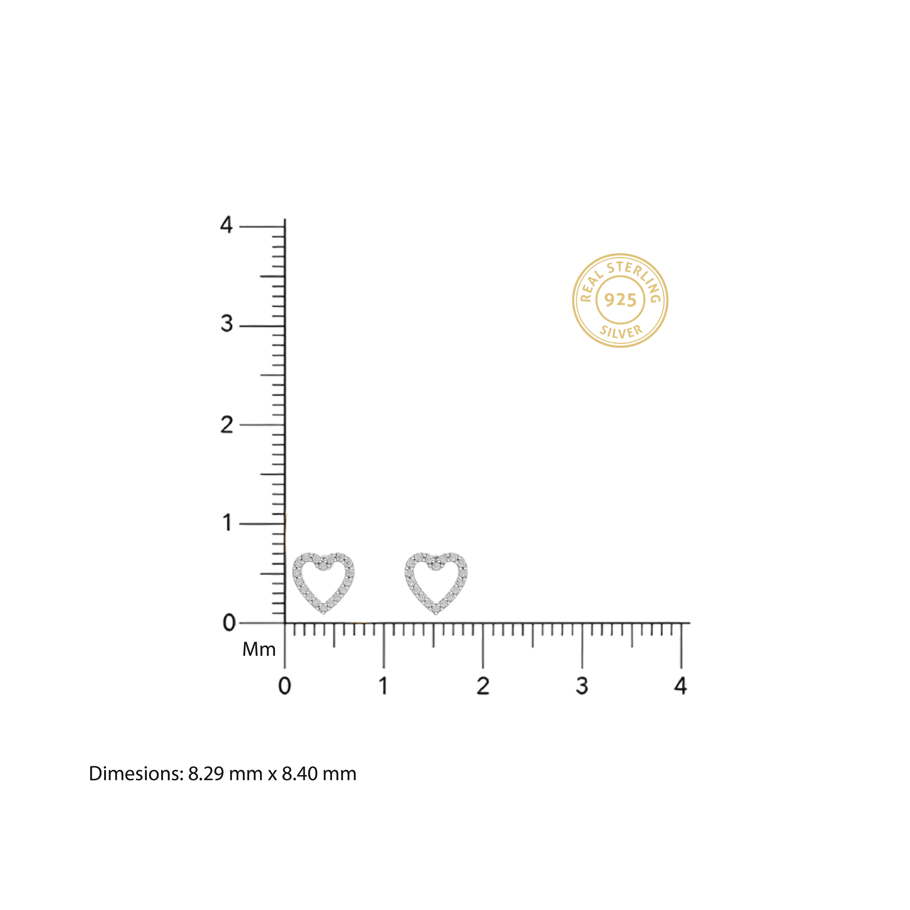 Diamond Heart Earrings - 92Five