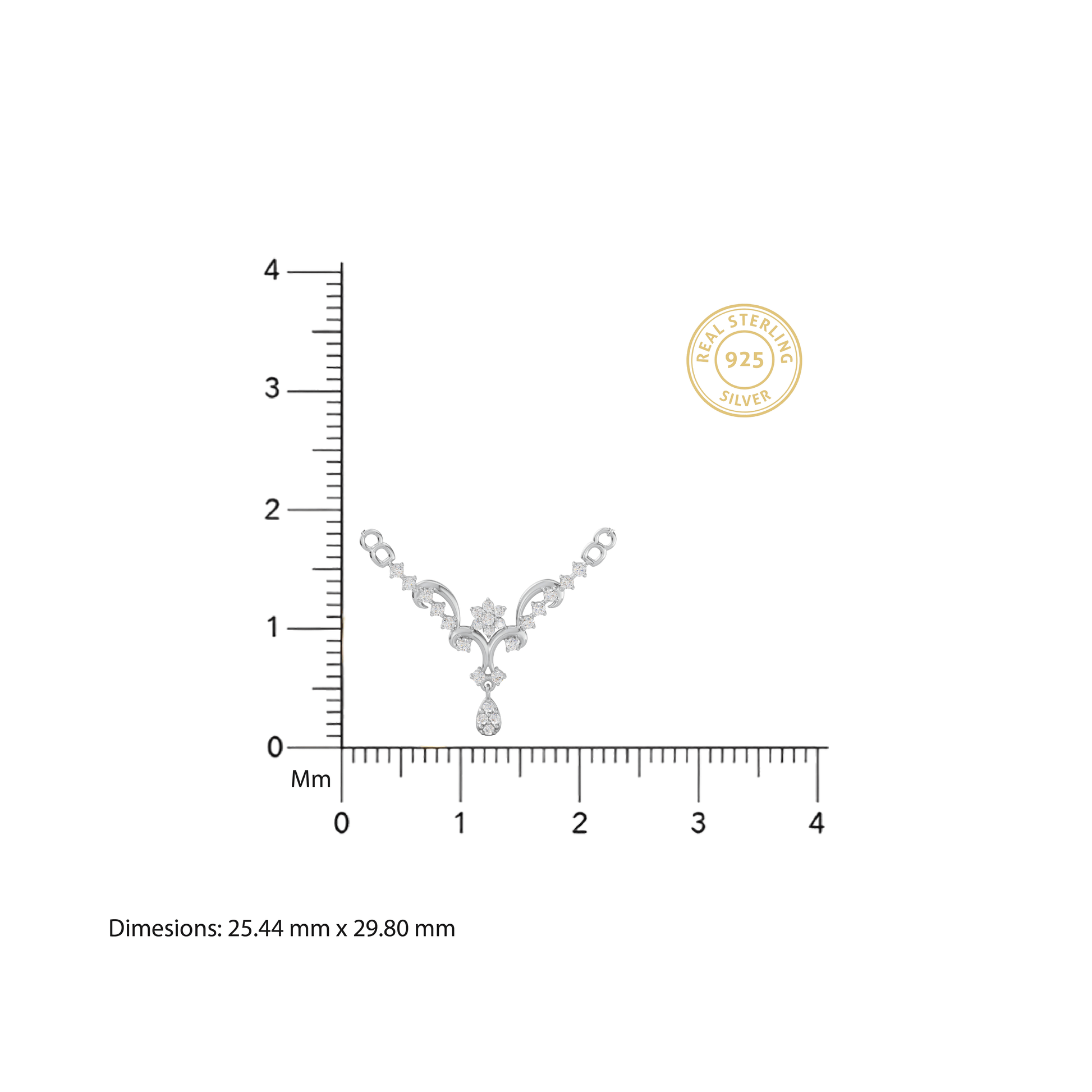 Floral Diamond Mangalsutra - 92Five