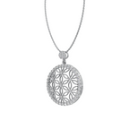 Floral Circle 925 Silver Pendant
