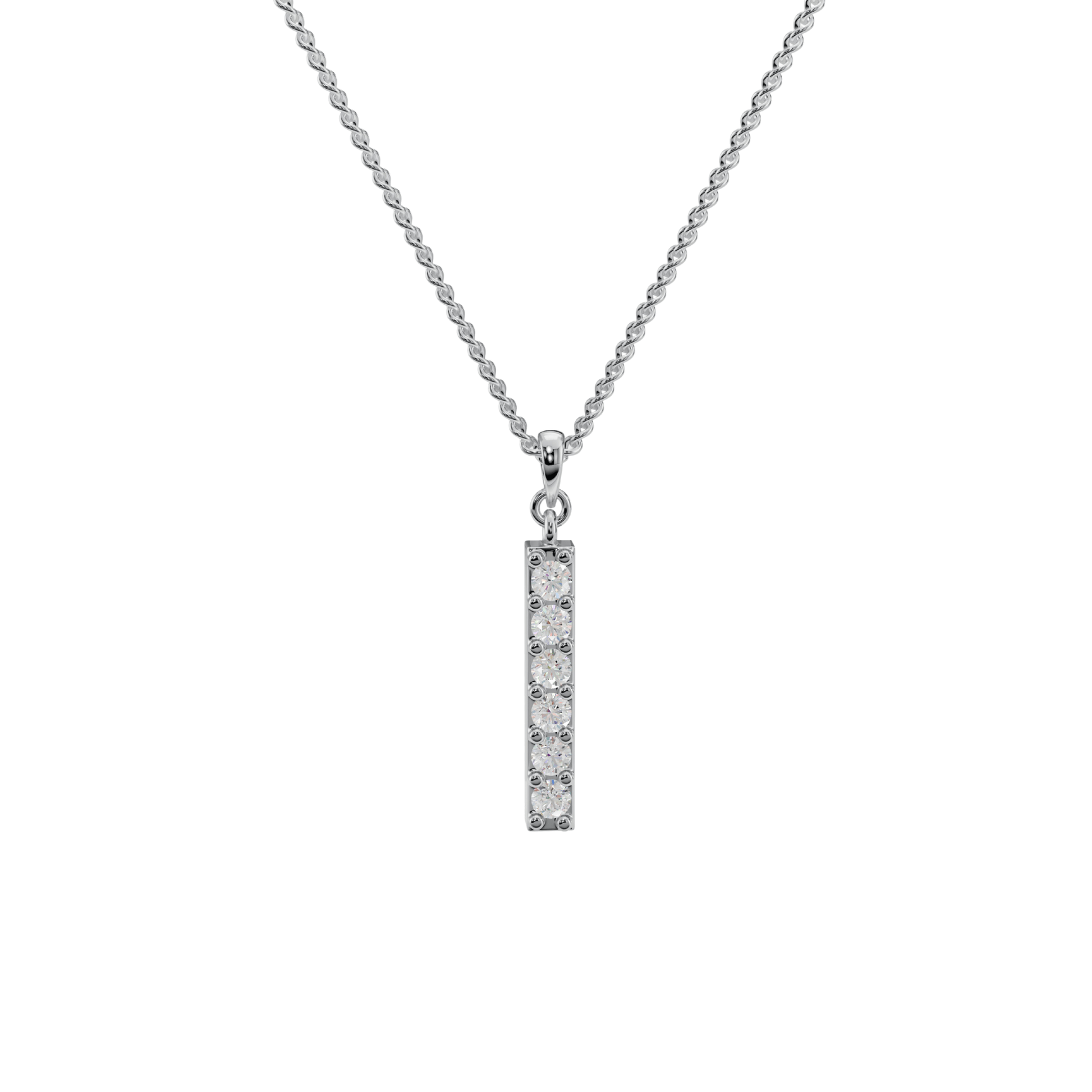 Linear Diamond Charm Pendant - 92Five