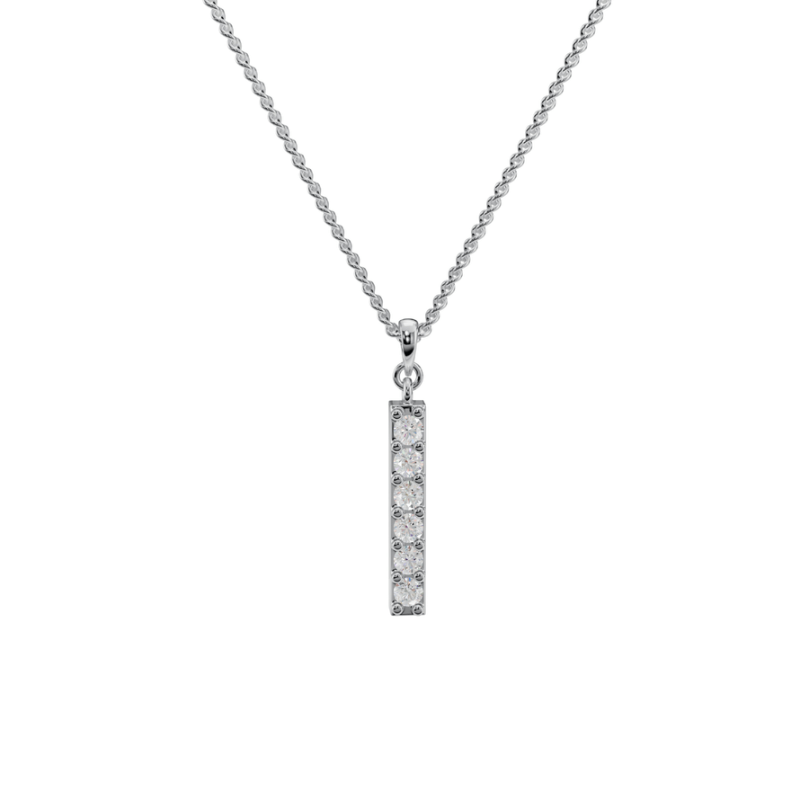 Linear Diamond Charm Pendant