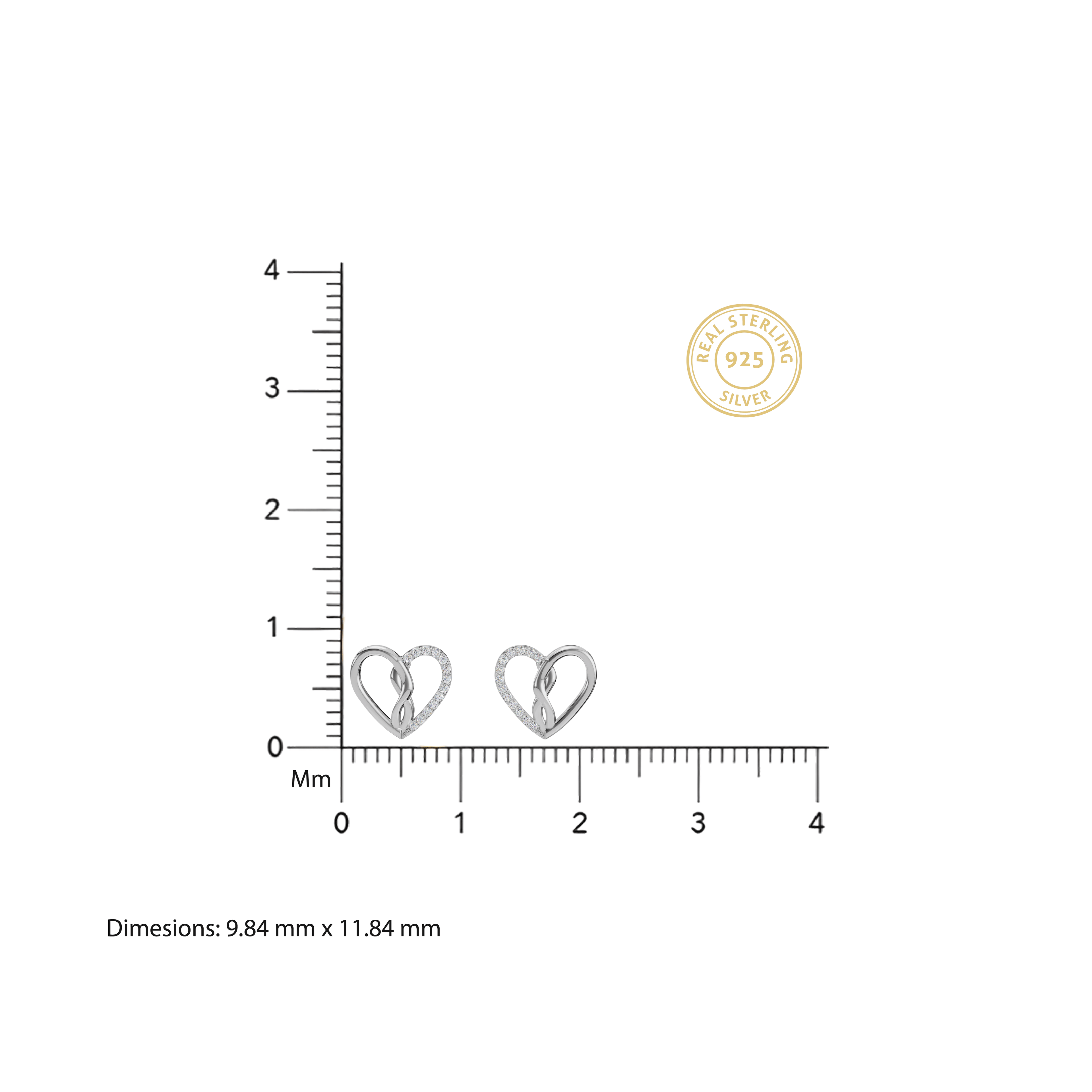 Twisted Heart 925 Silver Pendant & Earring Set – 92Five - 92Five