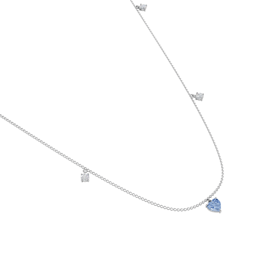 Aqua Blue Heart Necklace