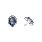 Royal Blue Oval Earring