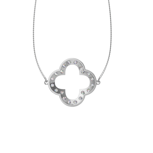 Clover Sparkle 925 Silver Pendant & Earring Set – 92Five - 92Five