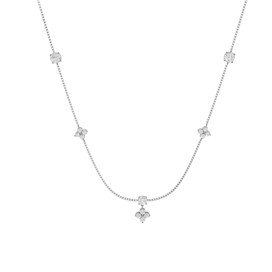 Flower Diamond Necklace