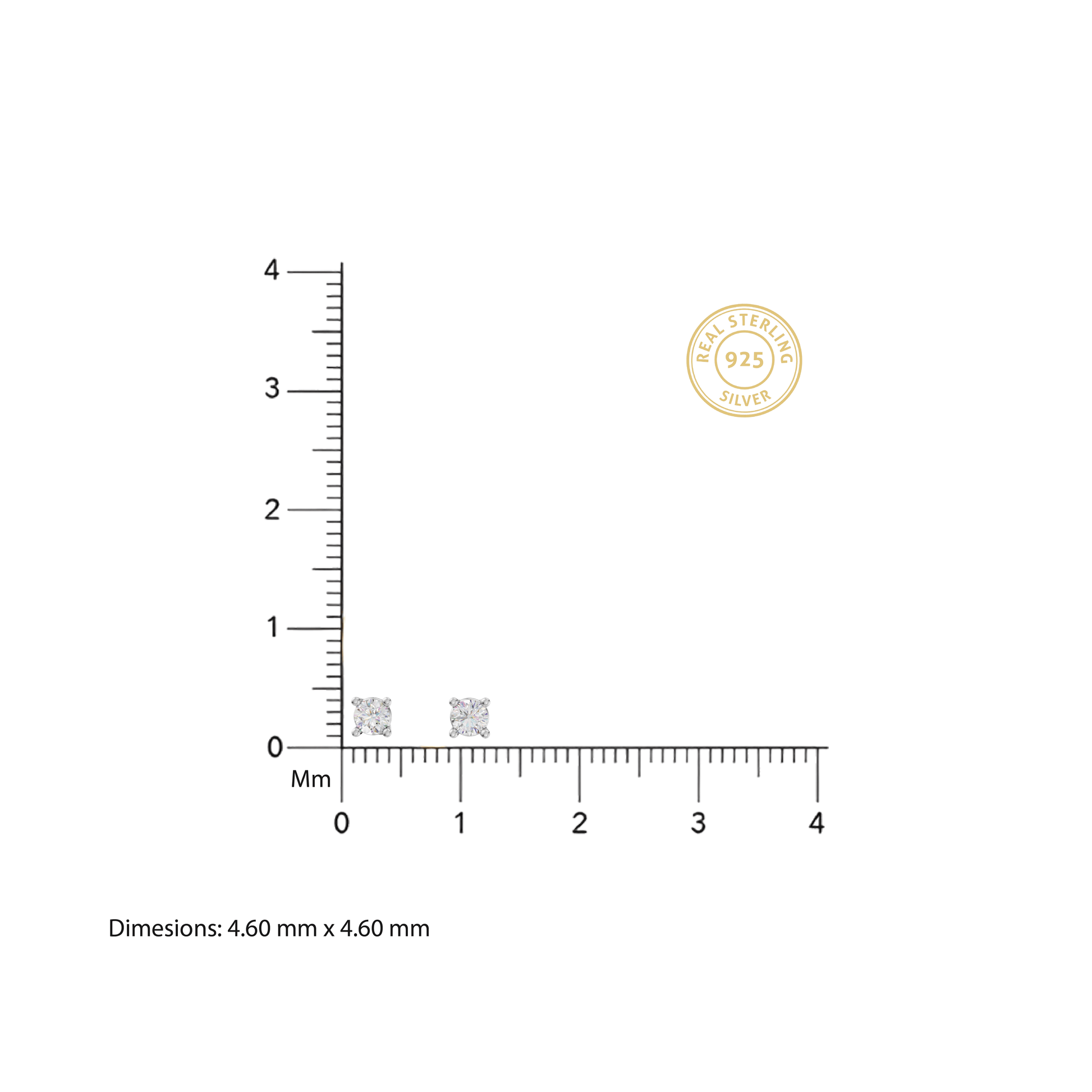 Simple Diamond Studs - 92Five