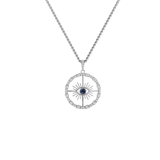 Sapphire Evil Eye Pendant