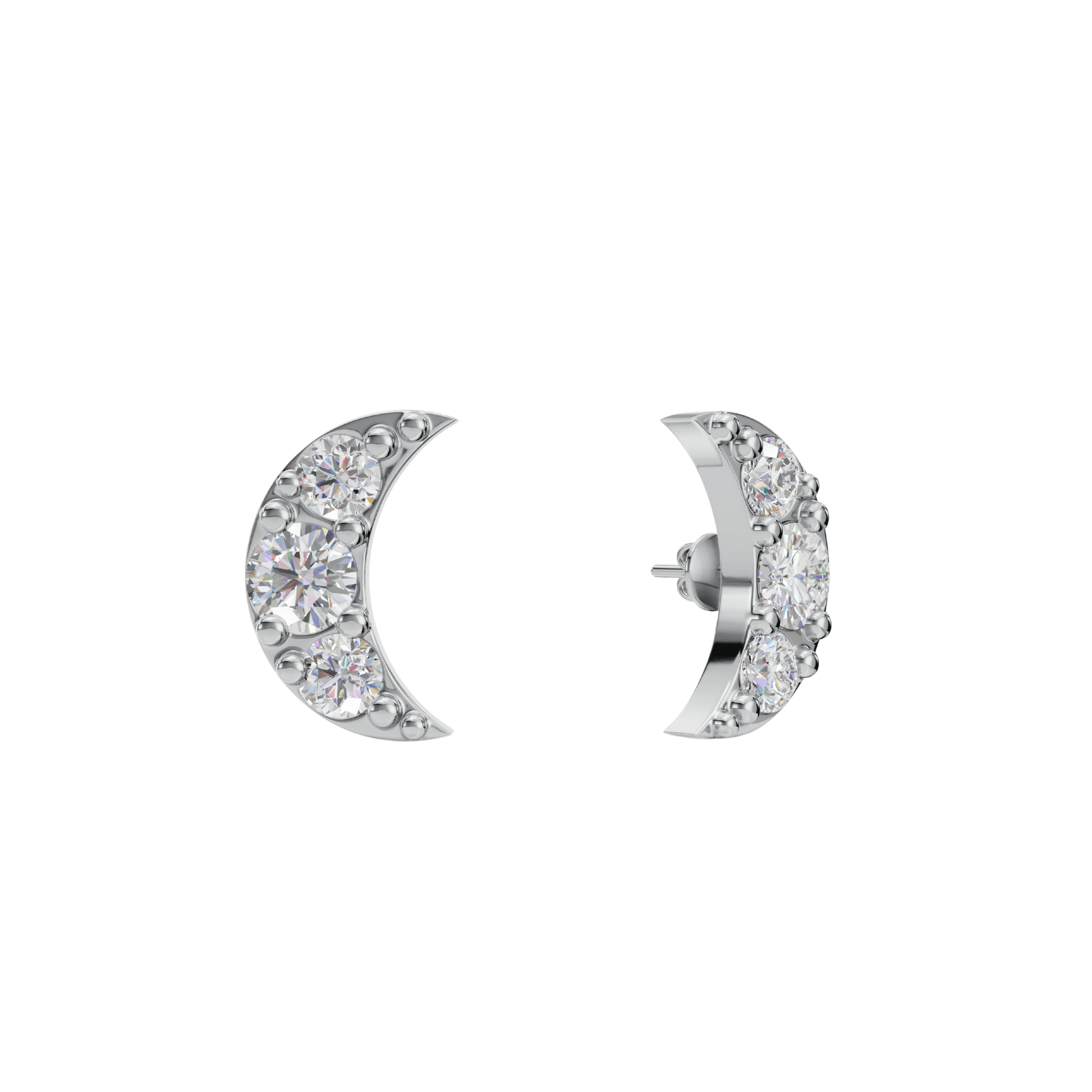 Half Moon Stud Earrings - 92Five