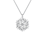 Snowflake Modern Geometric Diamond Pendant Set for Women - 92Five