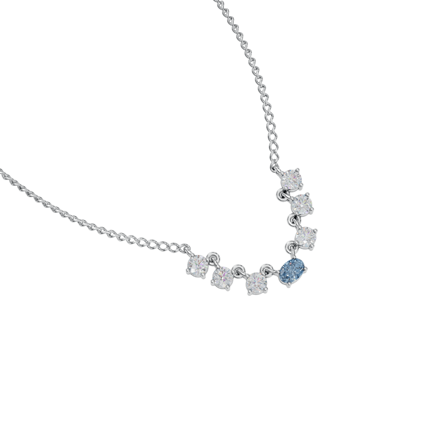 Aqua Blue Diamond Pendant