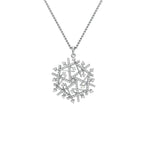 Snowflake Modern Geometric Diamond Pendant