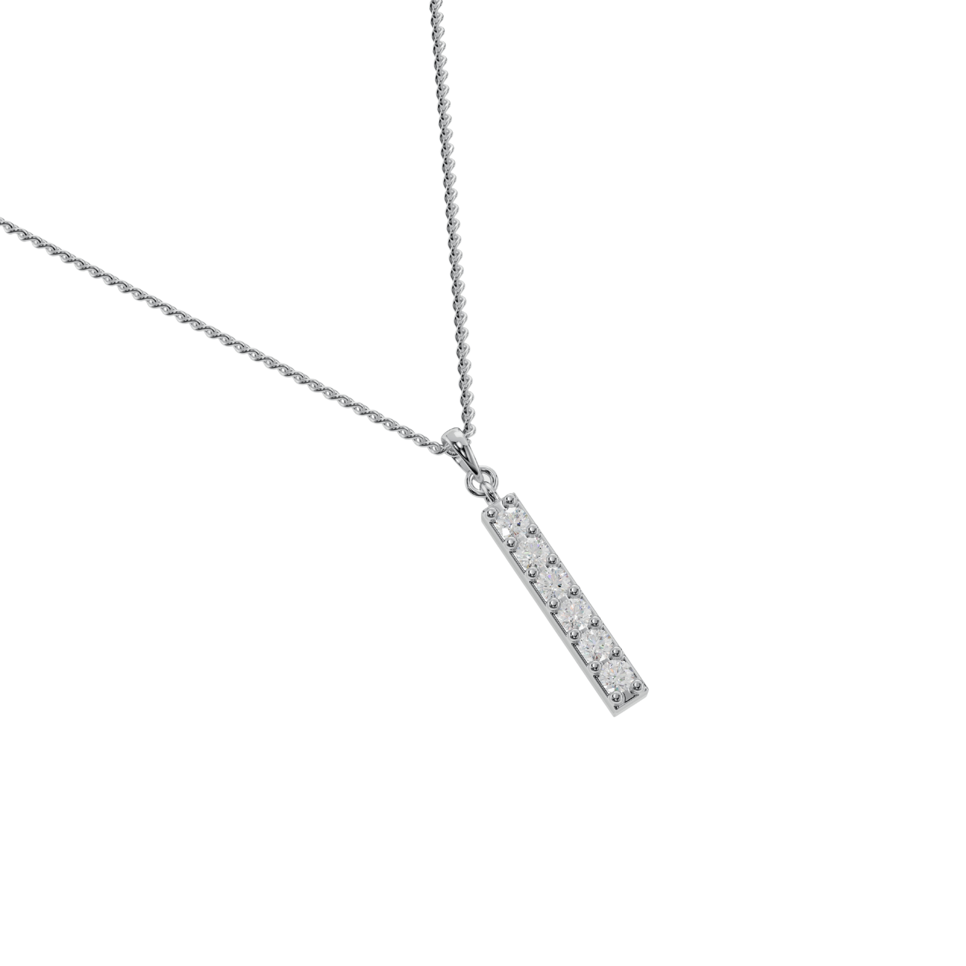 Linear Diamond Charm Pendant - 92Five