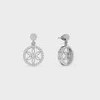 Floral Circle 925 Silver Earring