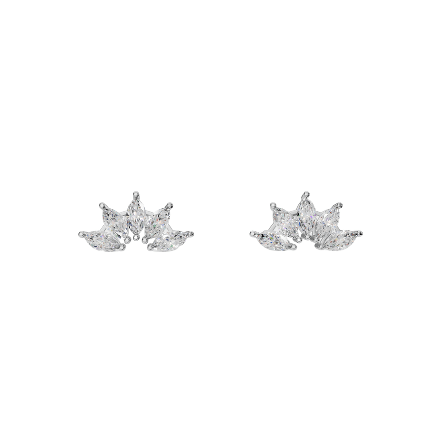 Flora Halo Diamond Earrings