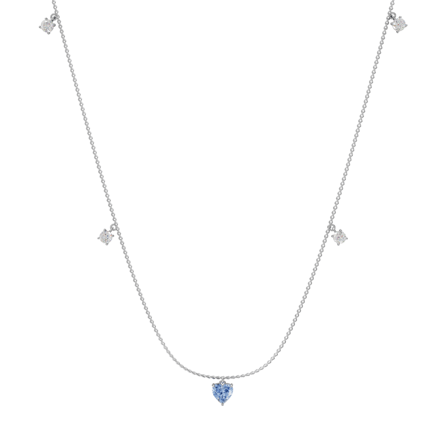 Aqua Blue Heart Necklace