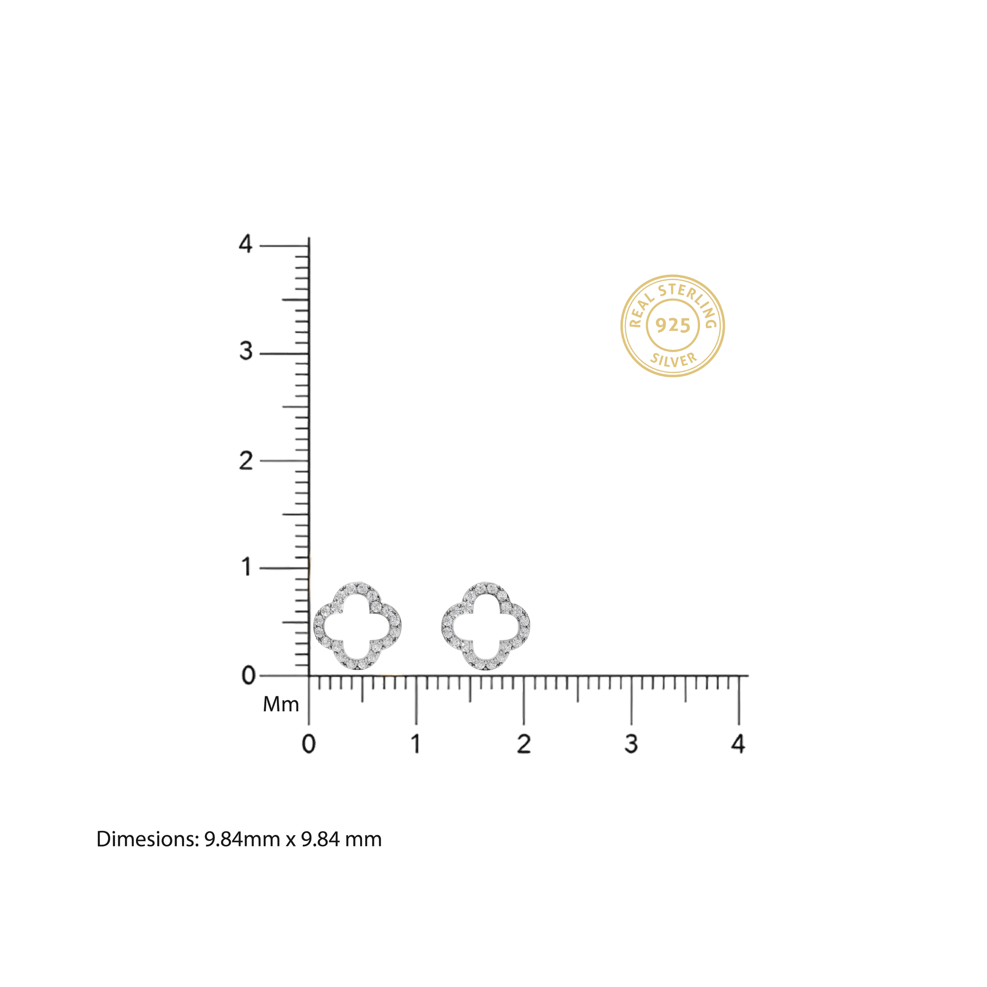 Clover Sparkle 925 Silver Pendant & Earring Set – 92Five - 92Five