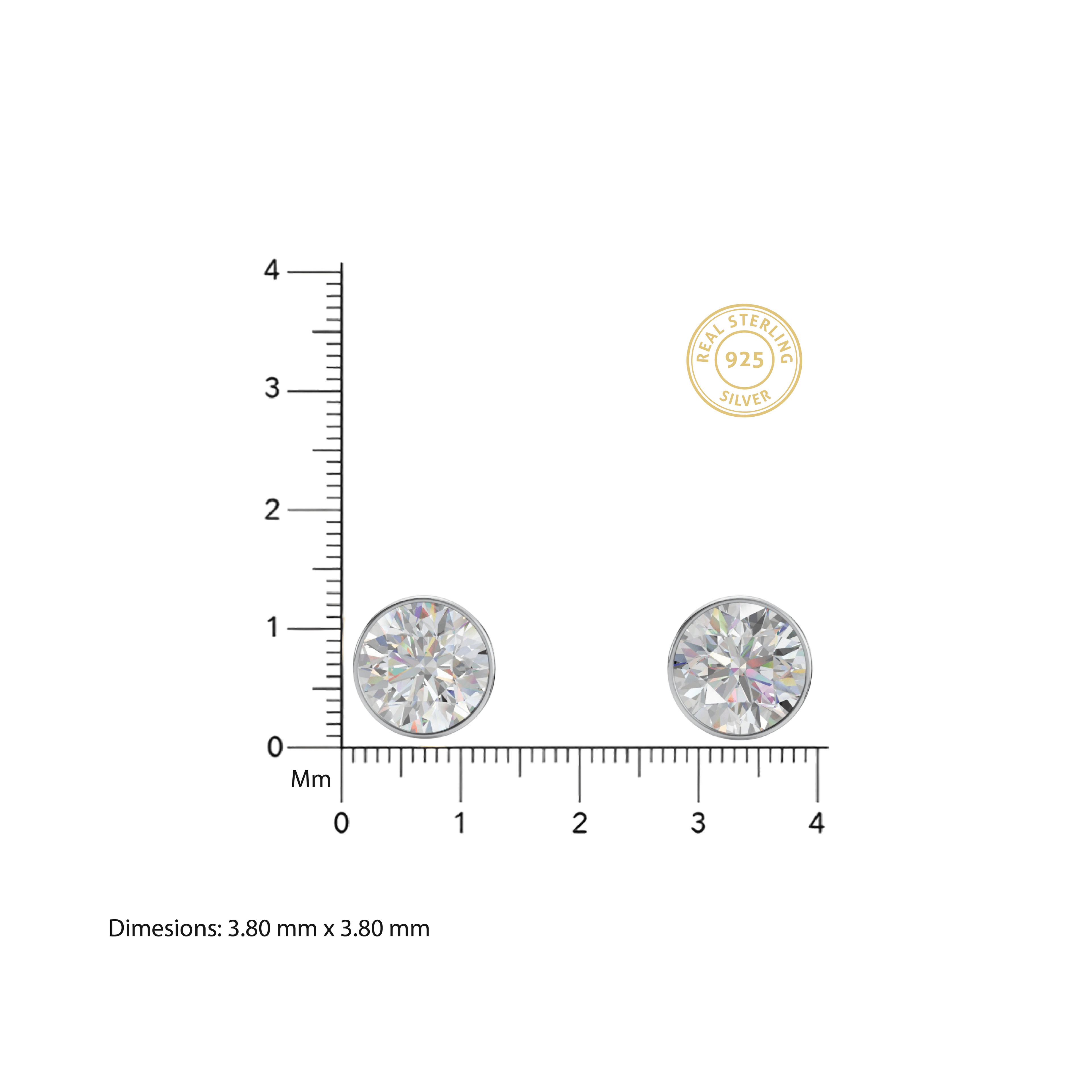 Solitaire Diamond Studs - 92Five