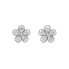 Floral Diamond-Cut Earrings