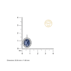 Royal Blue Oval Pendant & Earring Set in 925 Silver – 92Five - 92Five