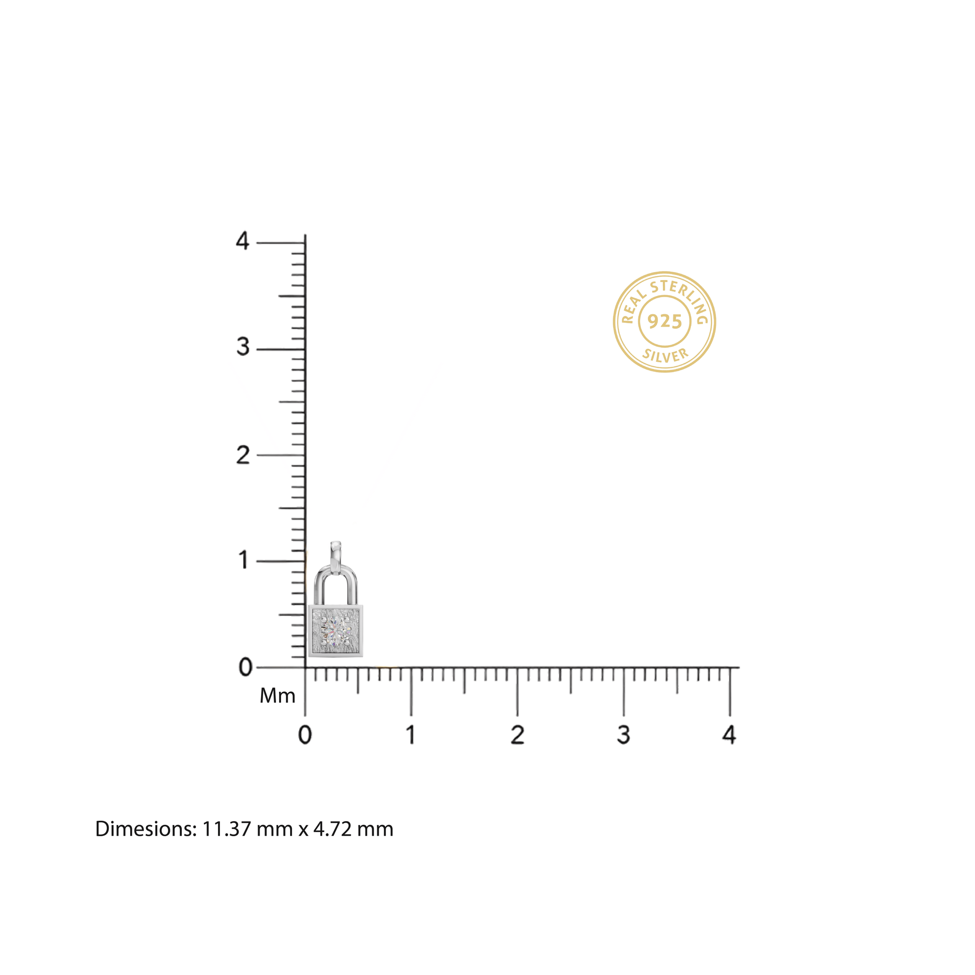 Lock Charm Pendant - 92Five