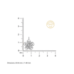 Floral Diamond - Cut Pendant & Earrings Set – 925 Silver - 92Five